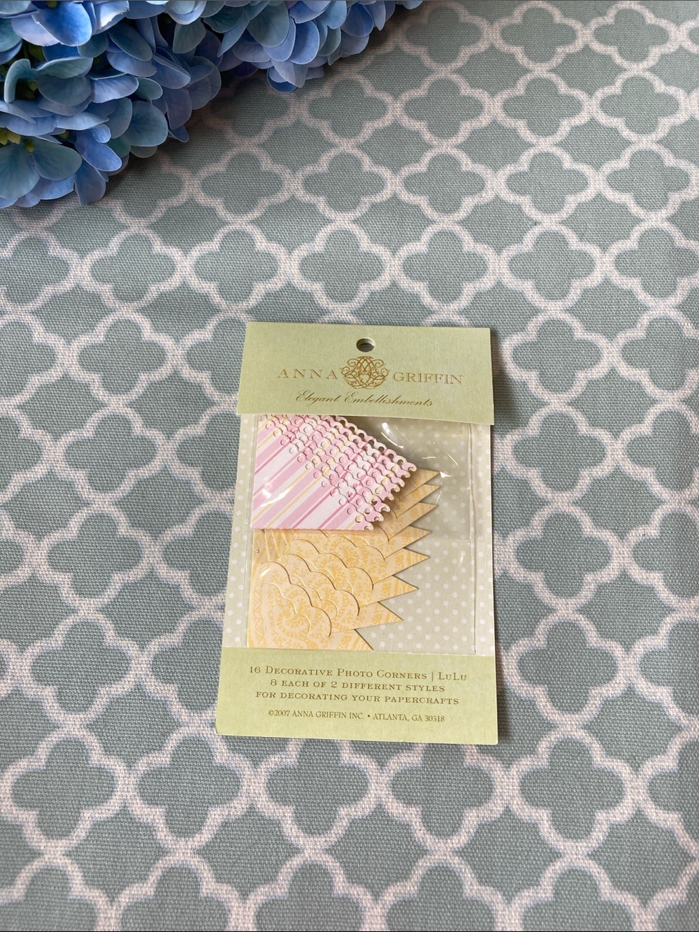 Anna Griffin LuLu Decorative Photo Corners Pink and Yellow NEW